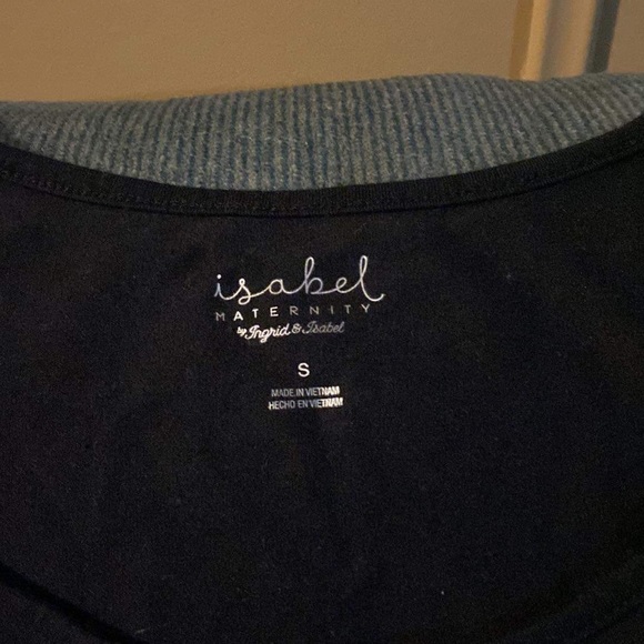 2 Isabel short-sleeve Black & Blue Maternity Dresses - Picture 2 of 3